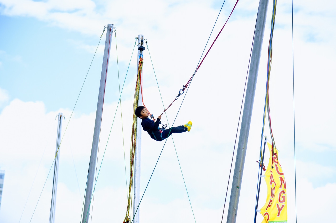 大人気！逆バンジーが再びアクティブキッズフェスタに！ | ACTIVE KIDS