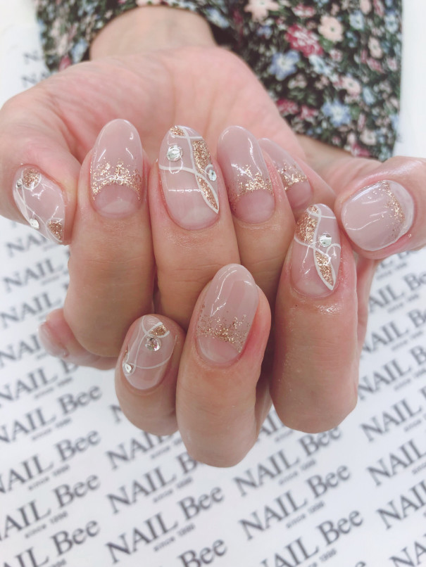 逆フレンチネイル ネイル アイラッシュbee 福島ピボット店 ブログ