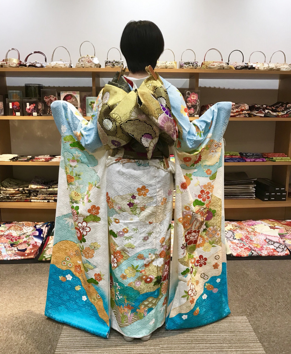 ジャンティ 華やか花柄お袖は振り袖フロート不要 充て
