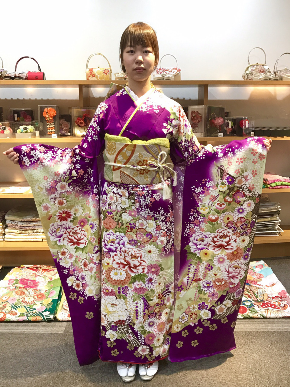 S様の紫の上品振袖コーディネート♡ | 振袖・着物の専門店 静岡市「和 