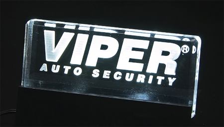 【最終価格】VIPERアクリルプレートセキュリティー連動点滅/防犯対策自動車/バイク