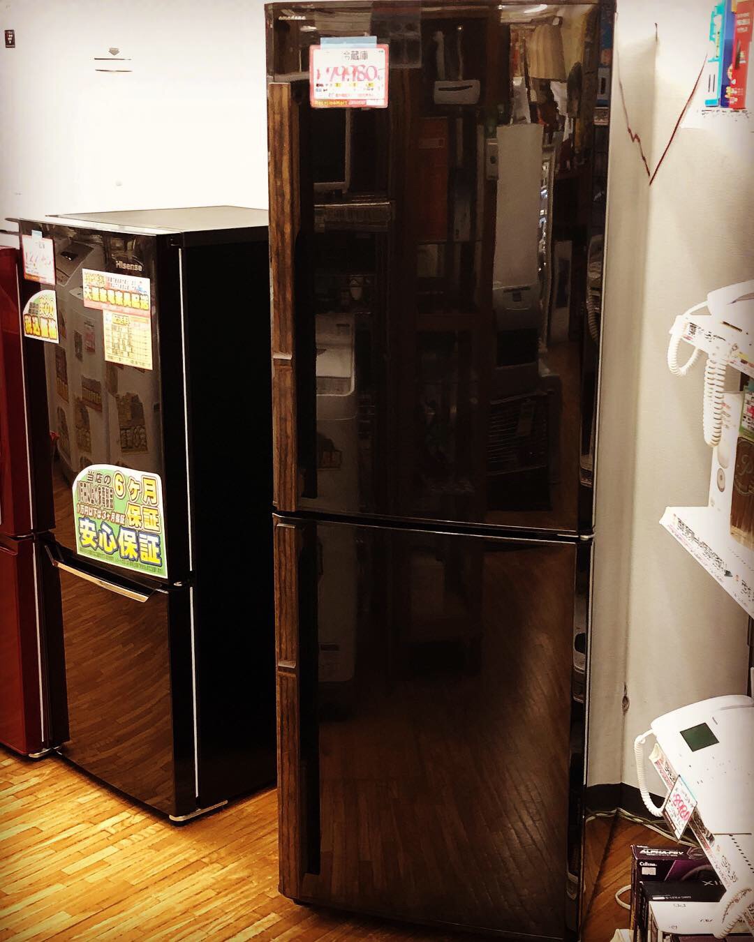 アマダナ 冷蔵庫 木製ハンドル - 冷蔵庫