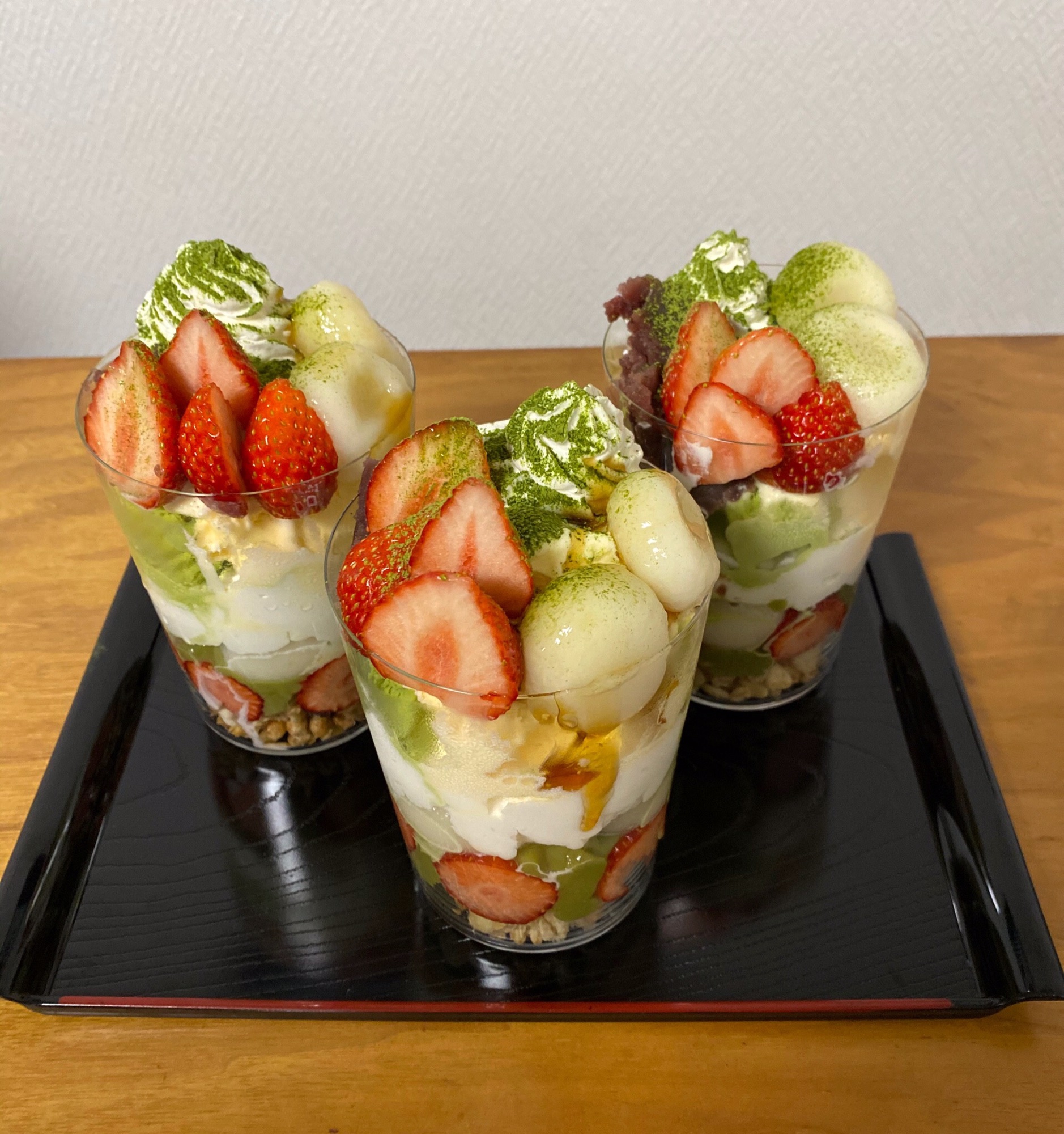 白玉抹茶パフェを作りました♪ えん気功整体＆さとう式リンパケアサロン