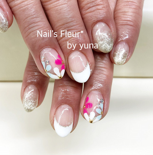 フラワーフレンチネイル Nail S Fleur