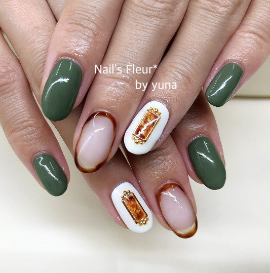 べっ甲アートの秋ネイル Nail S Fleur