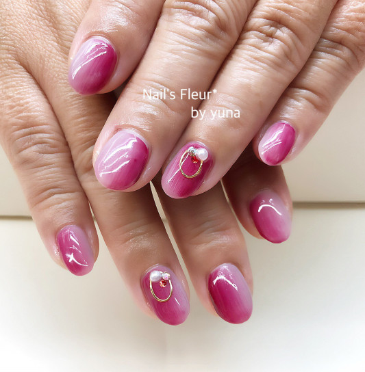 縦グラデ Nail S Fleur