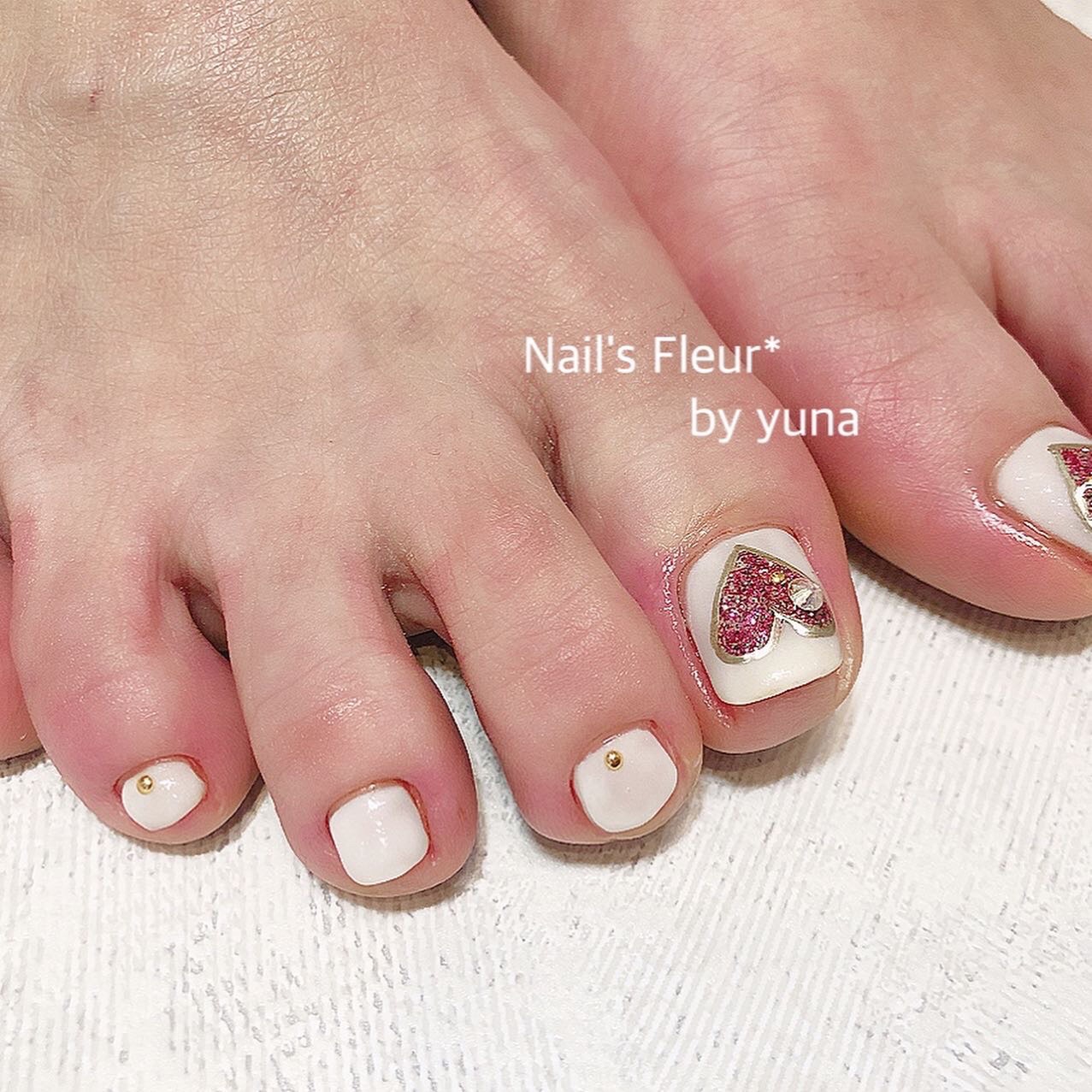 フットネイル☆ハート | Nail's Fleur*