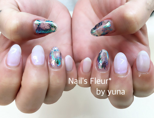 これからの季節に オーロラホイルネイル Nail S Fleur