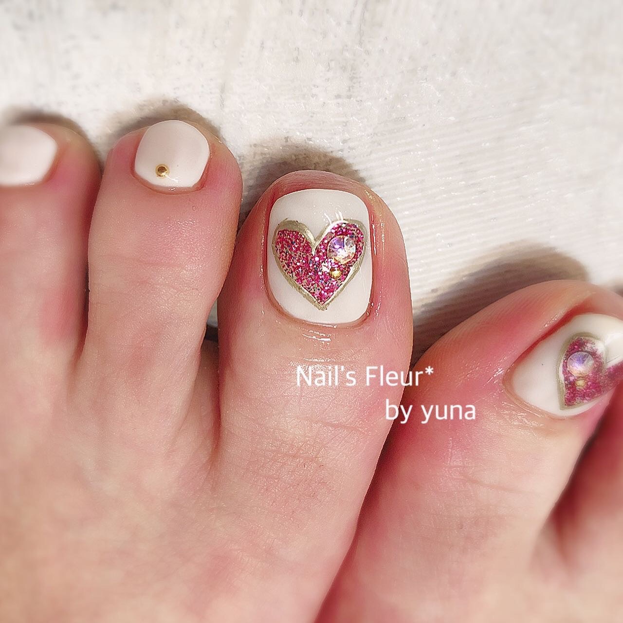 フットネイル ハート | Nail's Fleur*