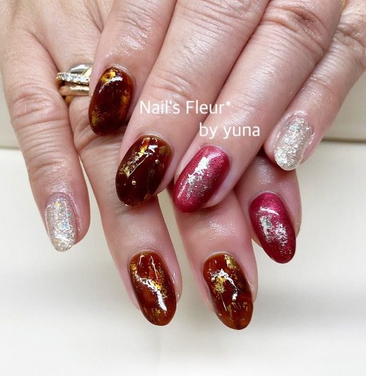 パールボルドーも人気 Nail S Fleur