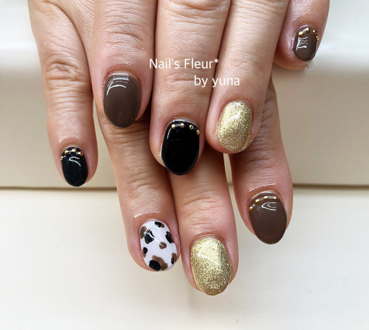 キリン柄ネイル Nail S Fleur