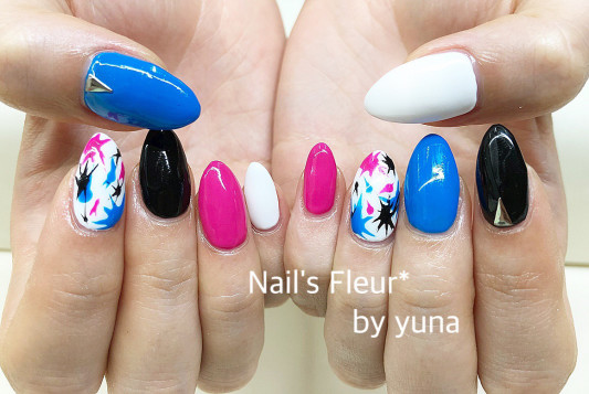 5月新作 カラフルなペンキ風ネイル Nail S Fleur