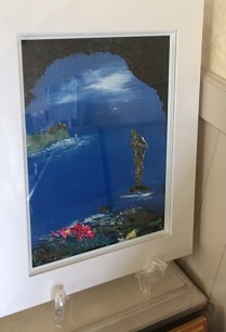 北海道画家 片山弘明「北のメルヘン」油彩 F3 額装 光陽会会員 一枚の