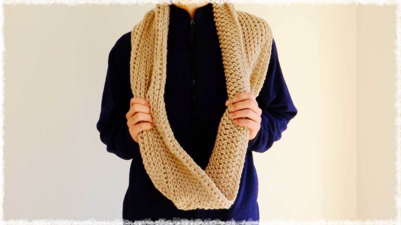 【動画】ニット風かぎ編みスヌードの編み方 | 彼編み cowls for him