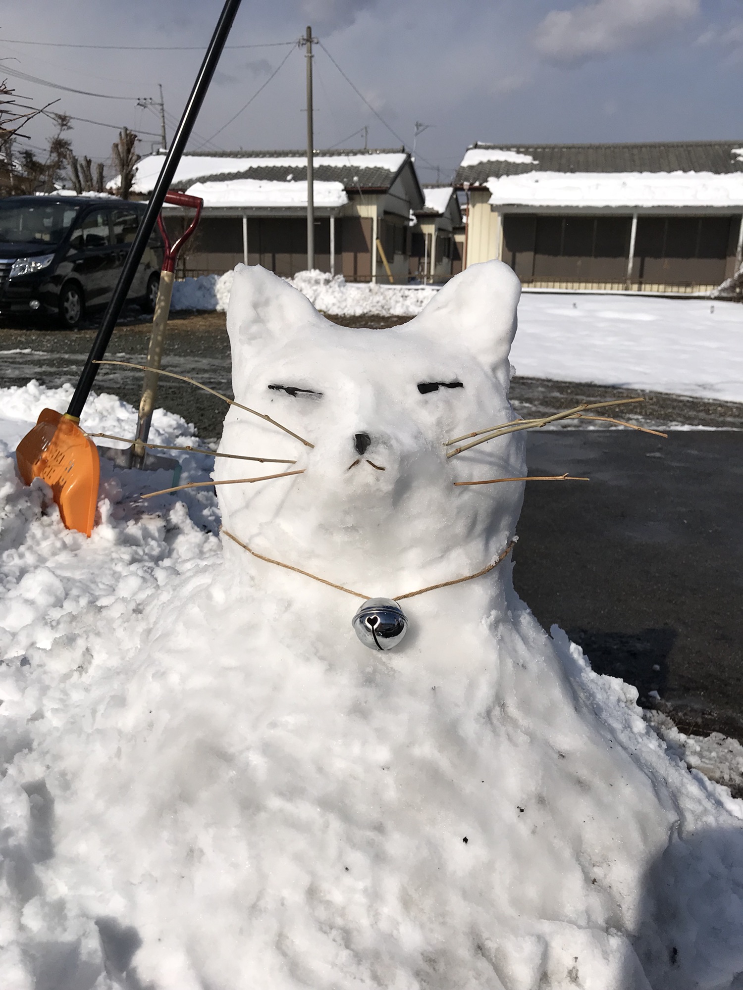 猫雪だるま作ったにゃ！！ | 手作り猫雑貨専門店 猫のひげ