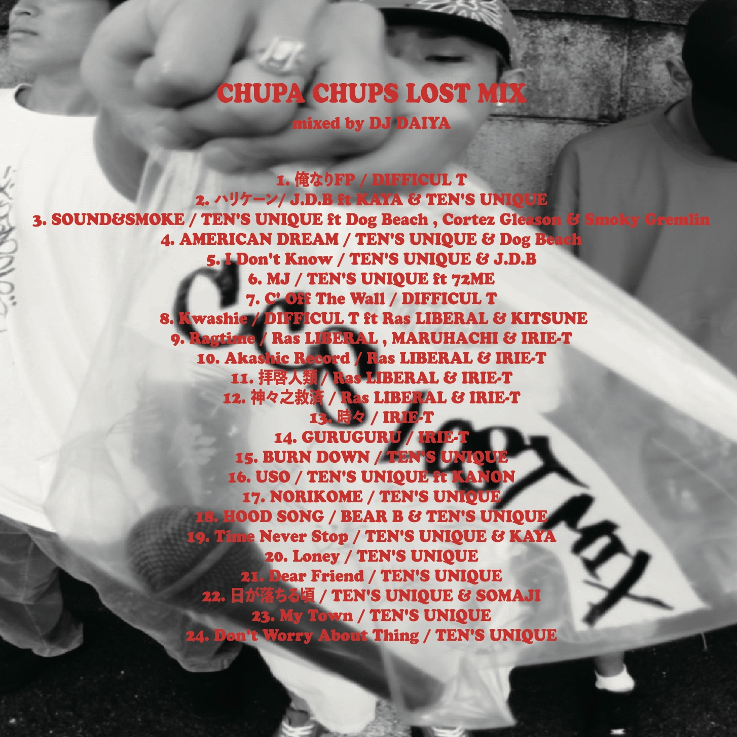DJ DAIYA（CCS）が未発表曲を中心にミックス『CHUPA CHAPS LOST MIX 