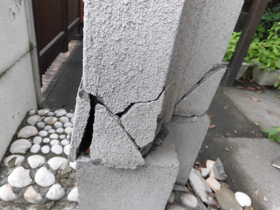 震災復旧工事 外壁モルタル塗り 17 3 Nana House Kumamoto