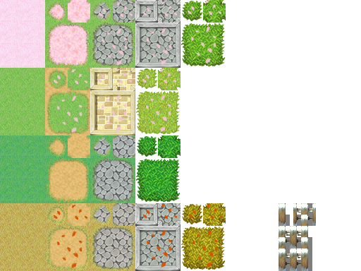 春夏秋冬tile 白黒洋菓子店