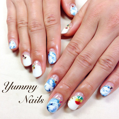 ウユニ塩湖ネイル 湘南 辻堂 ヤミーネイル サロン スクール