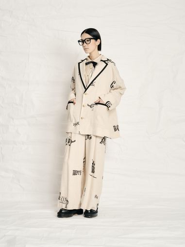 2025SS《 THOMAS MAGPIE 》C/Linen PRINT ジャケット | select