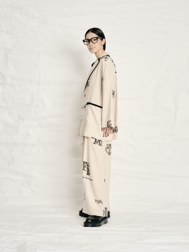 2025SS《 THOMAS MAGPIE 》C/Linen PRINT ジャケット | select