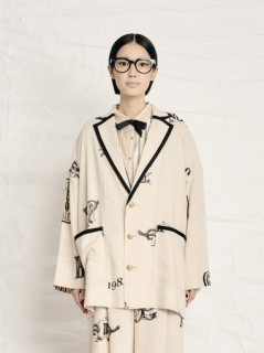 Thomas Magpie C/Linen PRINT overall 美品 Thomas Magpie C/Linen PRINT overall【2252312】 | THOMAS MAGPIE