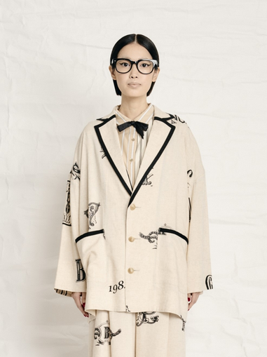 2025SS《 THOMAS MAGPIE 》C/Linen PRINT ジャケット | select