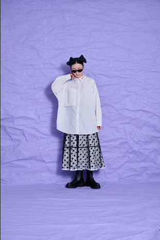 2024AW《THOMAS MAGPIE 》ビッグポケットシャツ(White 2024AW《THOMAS MAGPIE 》ビッグポケットシャツ(White