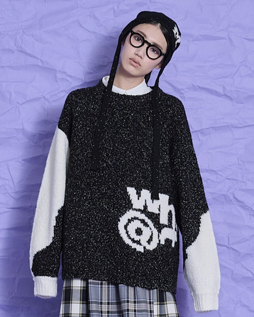 全国送料無料 2024AW《 select | ”ニット「ブラック」 what 》“ MAGPIE THOMAS ニット/セーター
