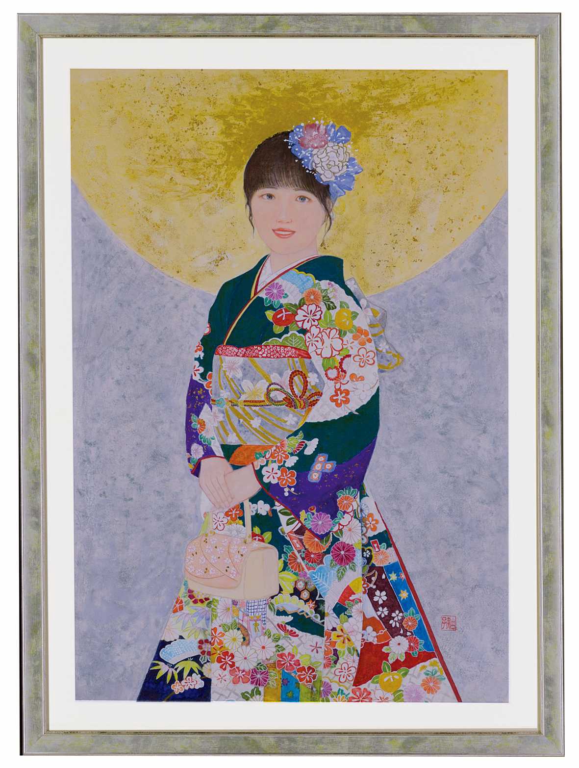 日本画 女性ベンジャミン　サインあり 第65回 受賞作品のご紹介【日本画部門】 | 麒麟のまち鳥取市美術展