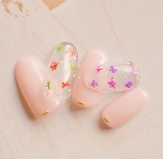 押し花ネイル Nail Salon Iris Fara ネイルサロンイリスファーラ 国立市 心を満たすネイルを指先に