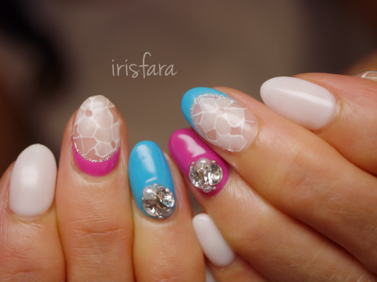 モザイクレース Nail Salon Iris Fara ネイルサロンイリスファーラ 国立市 心を満たすネイルを指先に