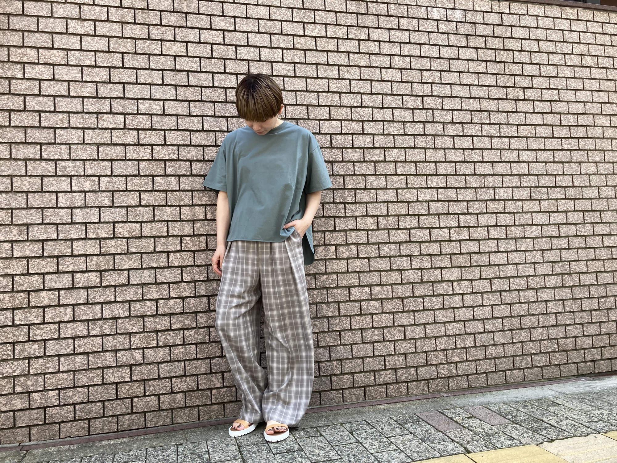 FLORENT フローレント 新作CHECK EASY WIDE PANTS-