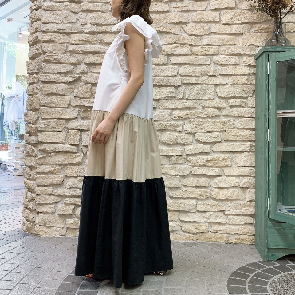配色ティアードマキシワンピース | Co * BLOG