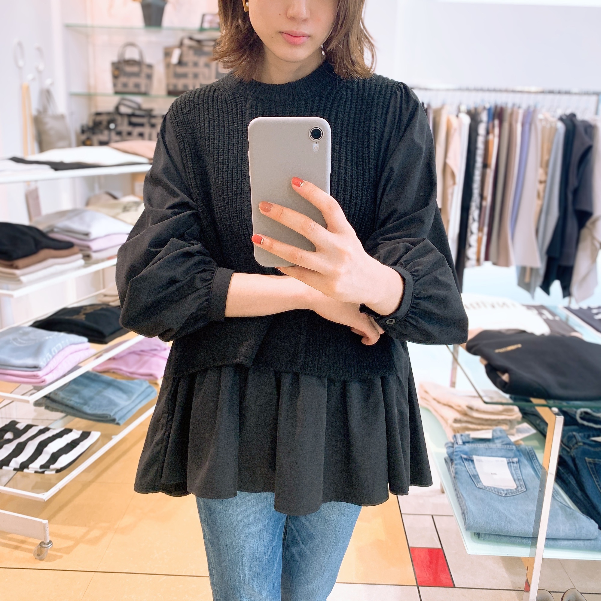 PASSIONEニットドッキングブラウス | Co * BLOG