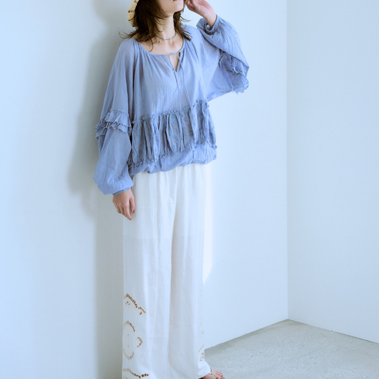 Ungrid ビーズデザインスリーブボリュームブラウス | Co * BLOG 