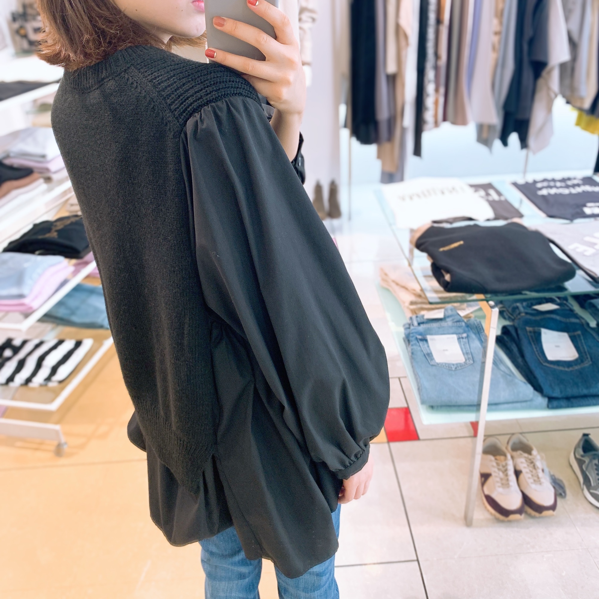 【売り切り御免！】 PASSIONEニットドッキングブラウス | Co * BLOG トップス