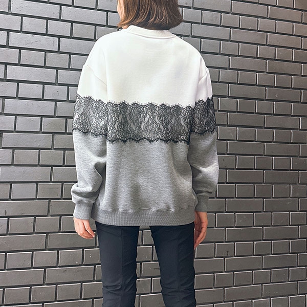 Sov. レースダンボールニットプルオーバー