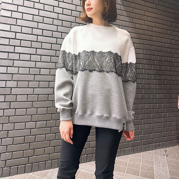 Sov. レースダンボールニットプルオーバー Sov. / レースダンボールニットプルオーバー TOPS Night STORE