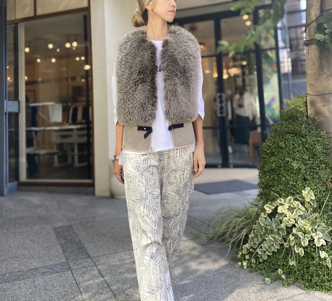 DOUBLE STANDARD CLOTHING ファーベスト　ダブスタ PICK UP -volume fur vest- | Night STORE | ダブルスタンダード