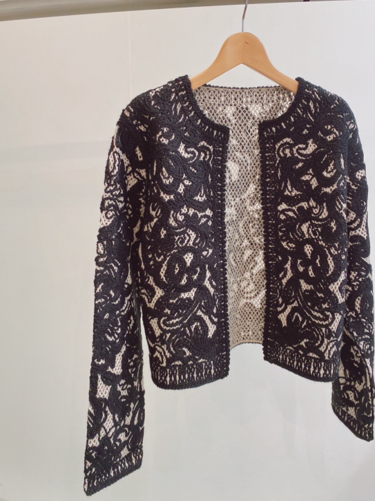 ラグナムーン コードエンブロイダリーニットカーデ