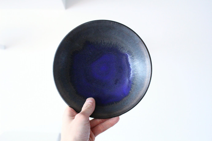 カレーやパスタ皿にもおすすめの色の美しい浅鉢　陶芸作家 中川智治　Potter Ash Field