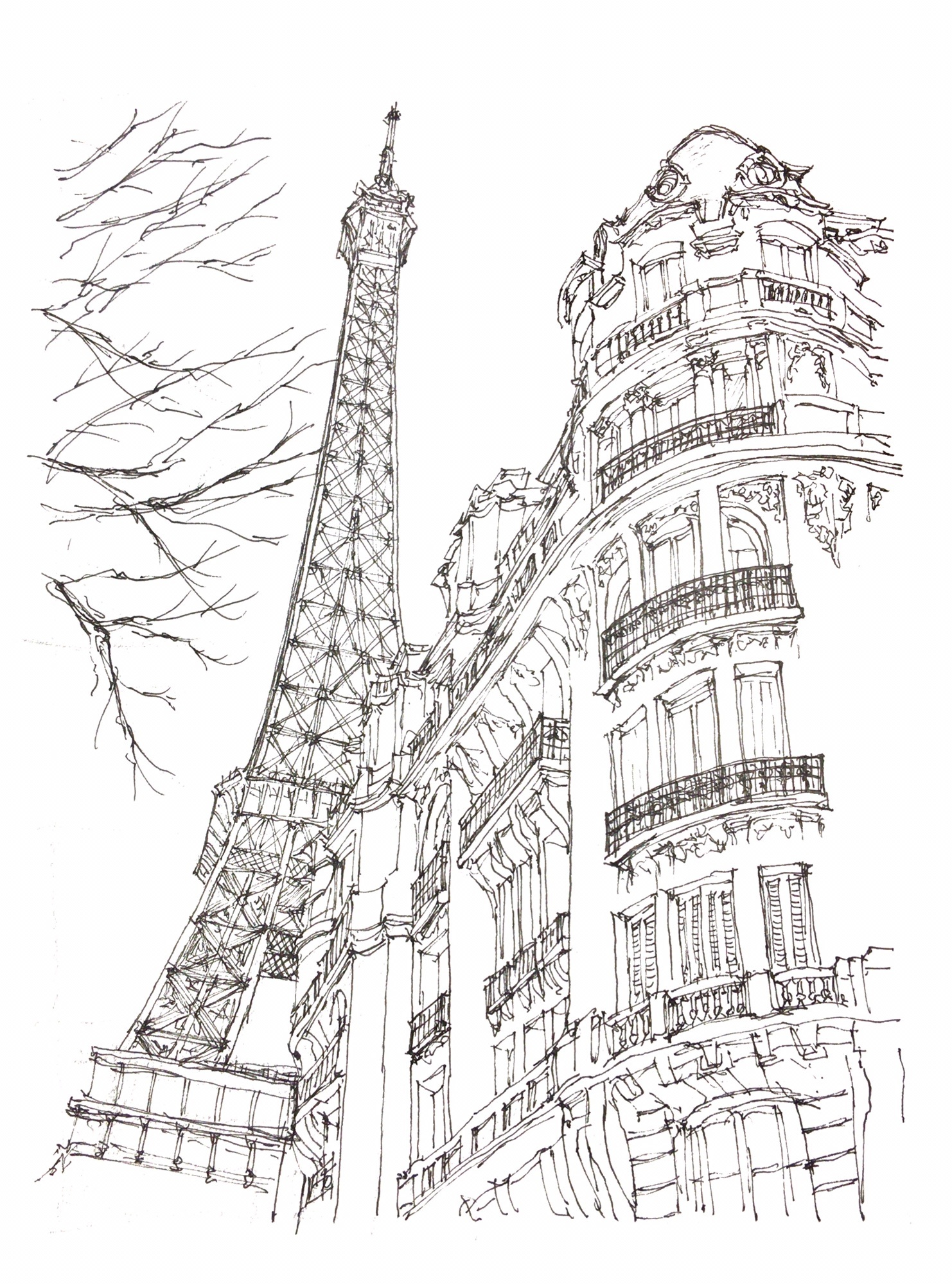 How to draw & paint (2) 🎨 -- The Eiffel Tower 🇫🇷 | horiaki2 How to draw & paint (2) 🎨 -- The Eiffel Tower 🇫🇷 | horiaki2
