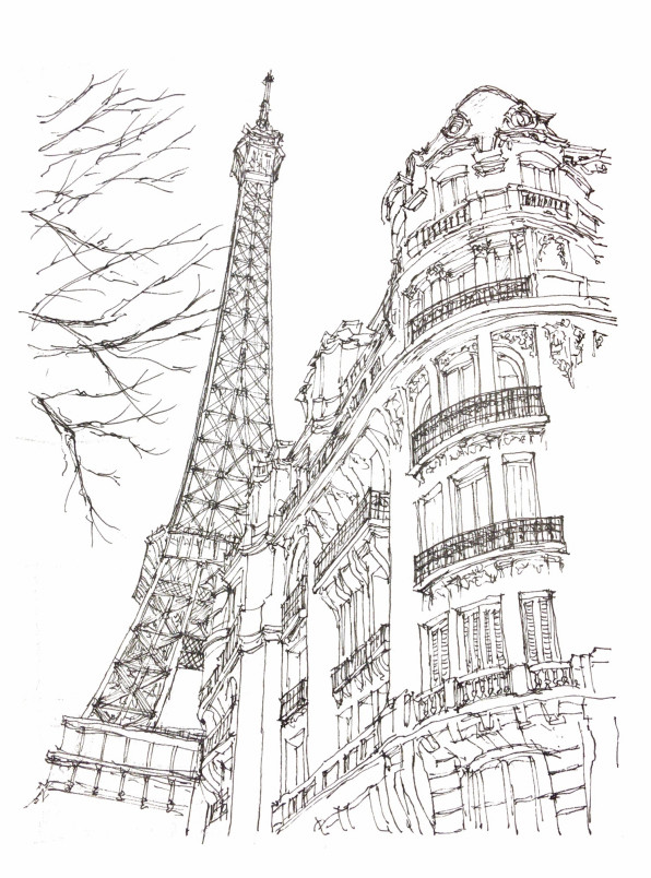 How To Draw Paint 1 The Eiffel Tower Horiaki2