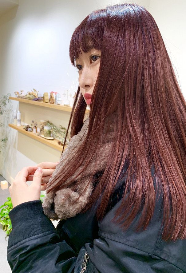 レッドバイオレットカラーで冬を楽しむ 平間の髪と頭皮に優しい美容院シャルール Chaleur レッドバイオレットカラーで冬を楽しむ 平間の髪と頭皮に優しい美容院シャルール Chaleur