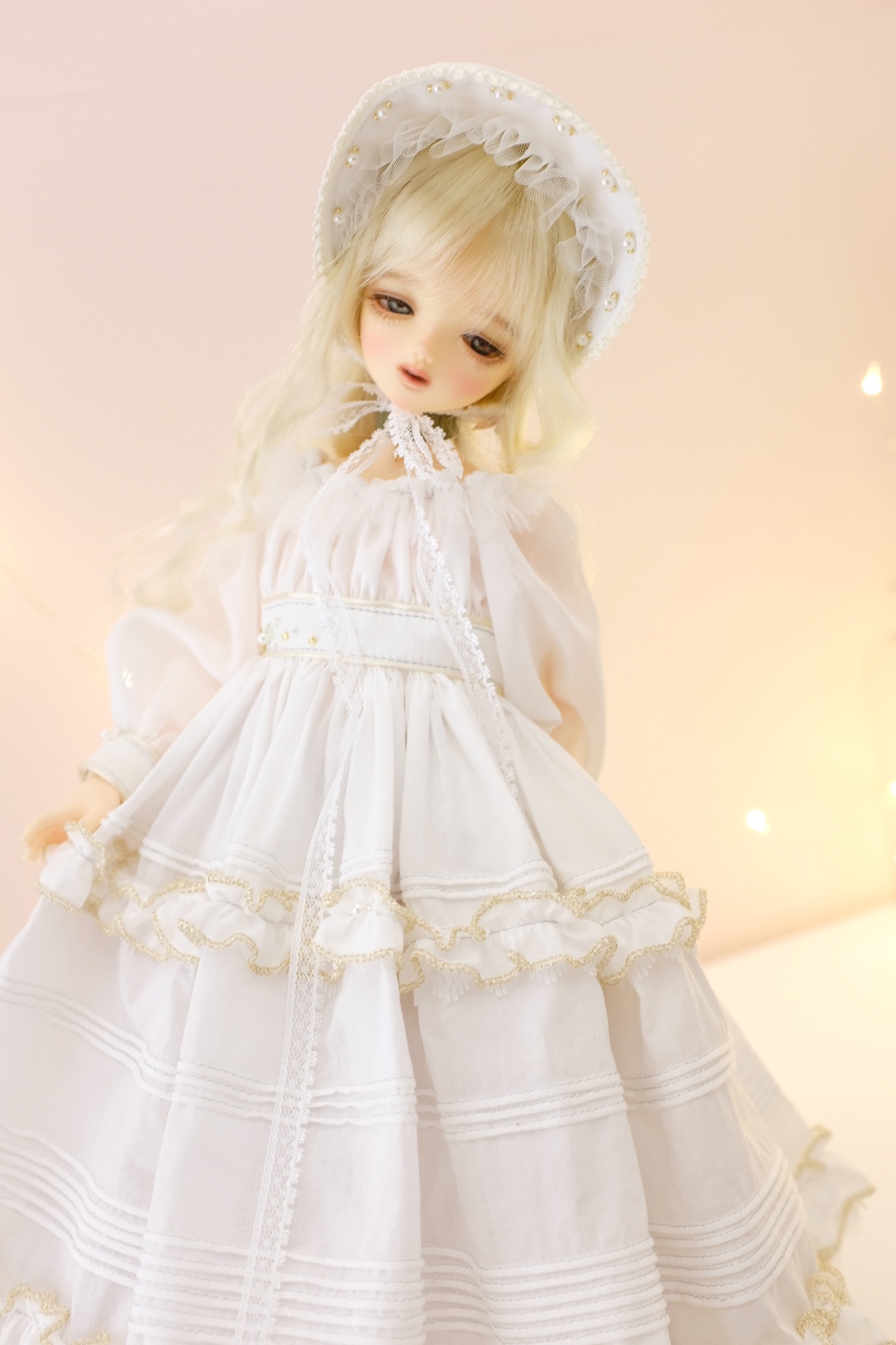 7mm様製 SDMサイズ 洋服 薄紫色 リボン - 服、靴