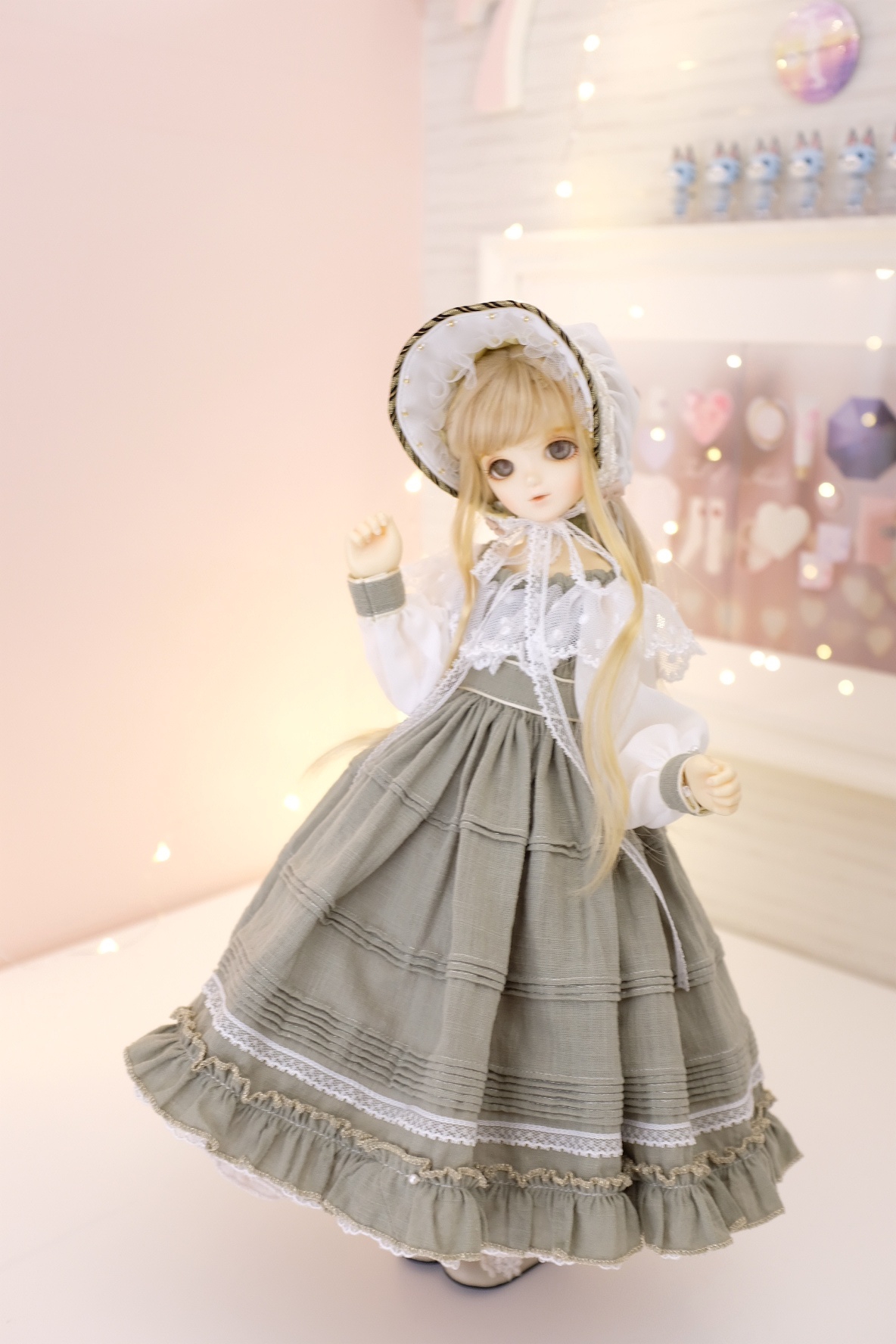 7mm様製 SDMサイズ 洋服 薄紫色 リボン - 服、靴