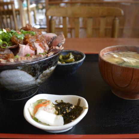 関英ドライブインでローストビーフ丼をto 中野市がイート想う