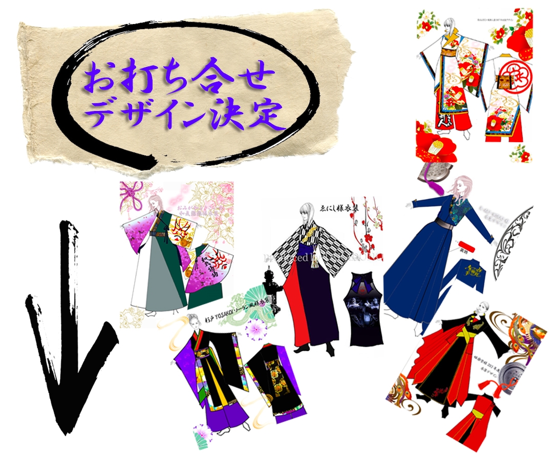 オーダーメイドの流れ | たかどの装舎｜よさこい衣装デザイン製作
