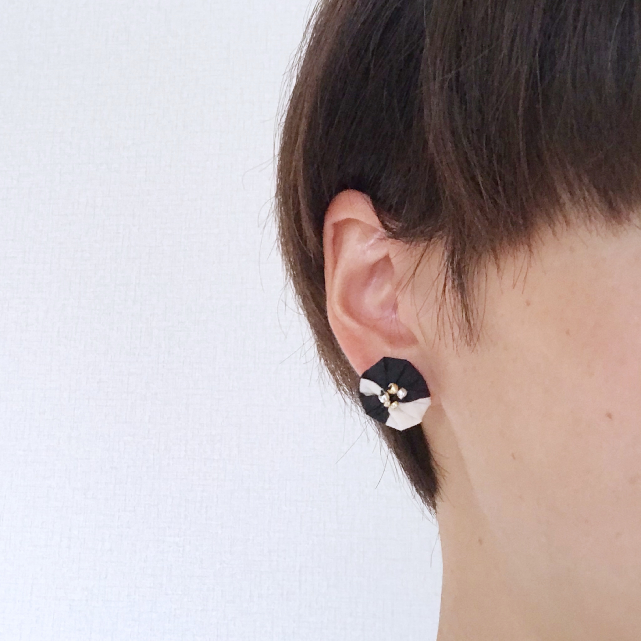 ヨーヨーキルトのピアス＆イヤリングSサイズ | moei